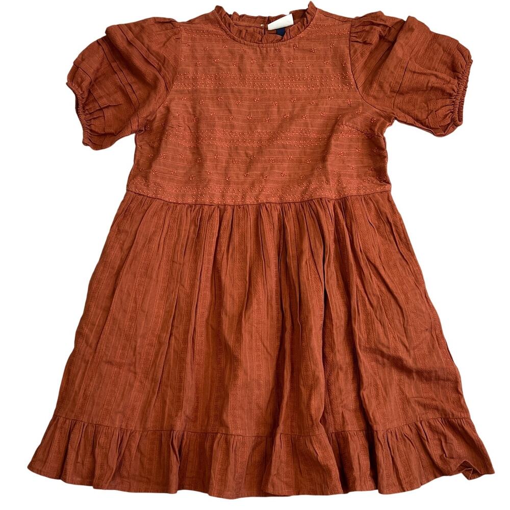 Universal Thread Women's Rust Short Sleeve Eyelet Dress - Size Large - NWT